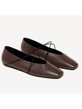 M.Gemi The Una Flat in Chocolate Leather Size 6